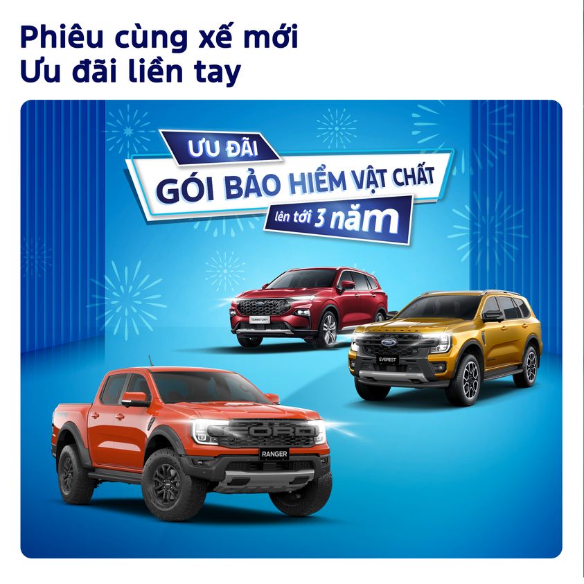 ƯU ĐÃI GÓI BẢO HIỂM VẬT CHẤT XE LÊN TỚI 3 NĂM