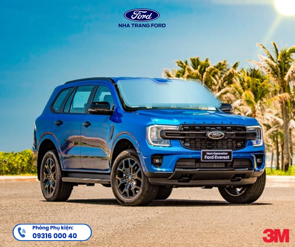 Phim cách nhiệt ô tô cao cấp 3M phụ kiện chính hãng tại Nha Trang Ford